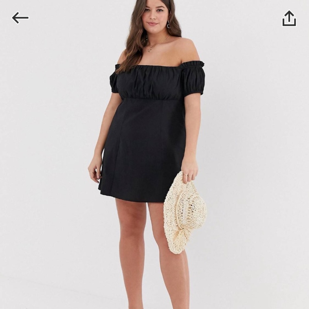 ASOS DESIGN curve off the shoulder sundress